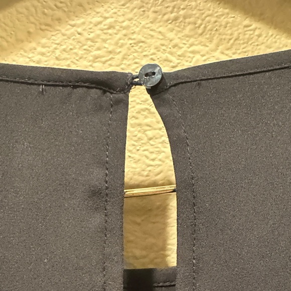 White House Black Market Elegant Black Layered Blouse - Picture 3 of 3